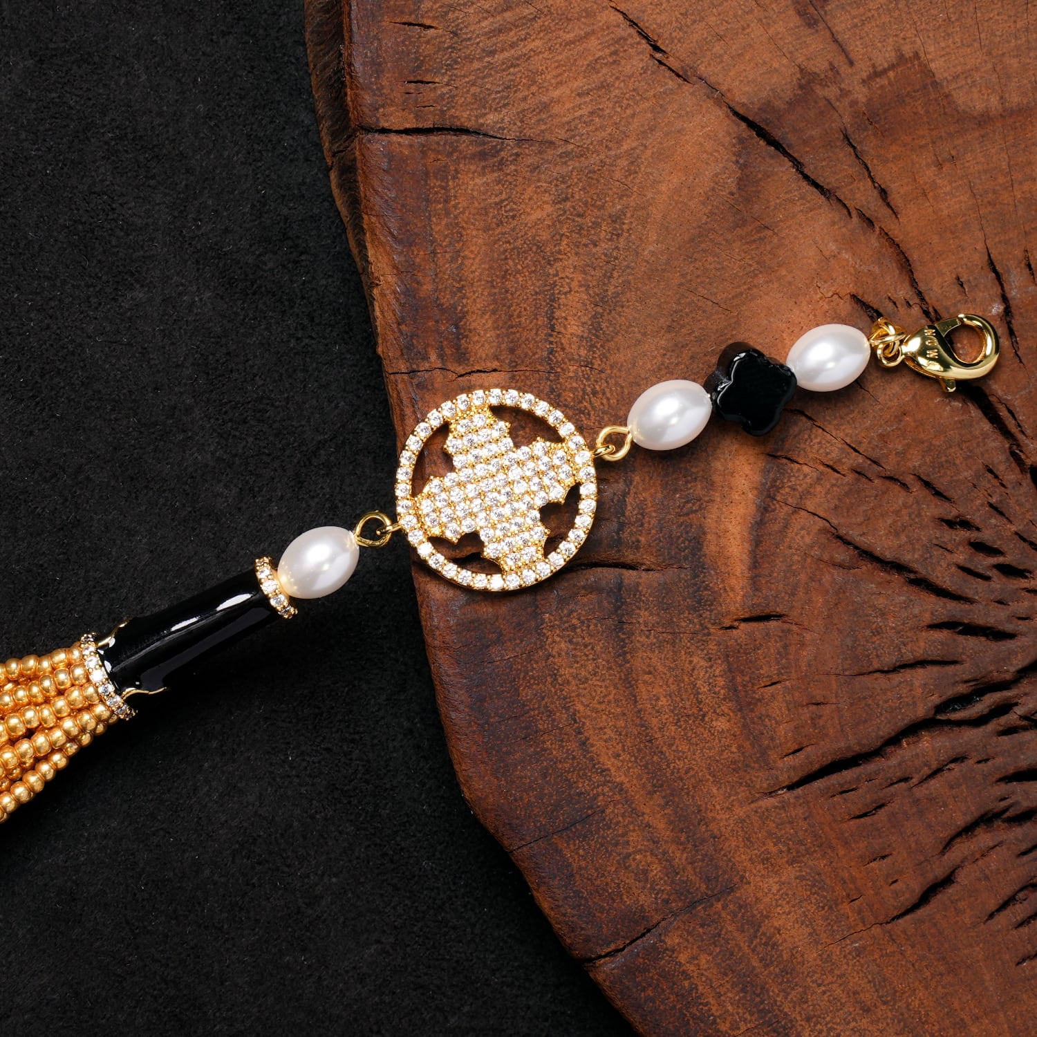 Nuwastone Gilded Eclipse Tassel Pendant